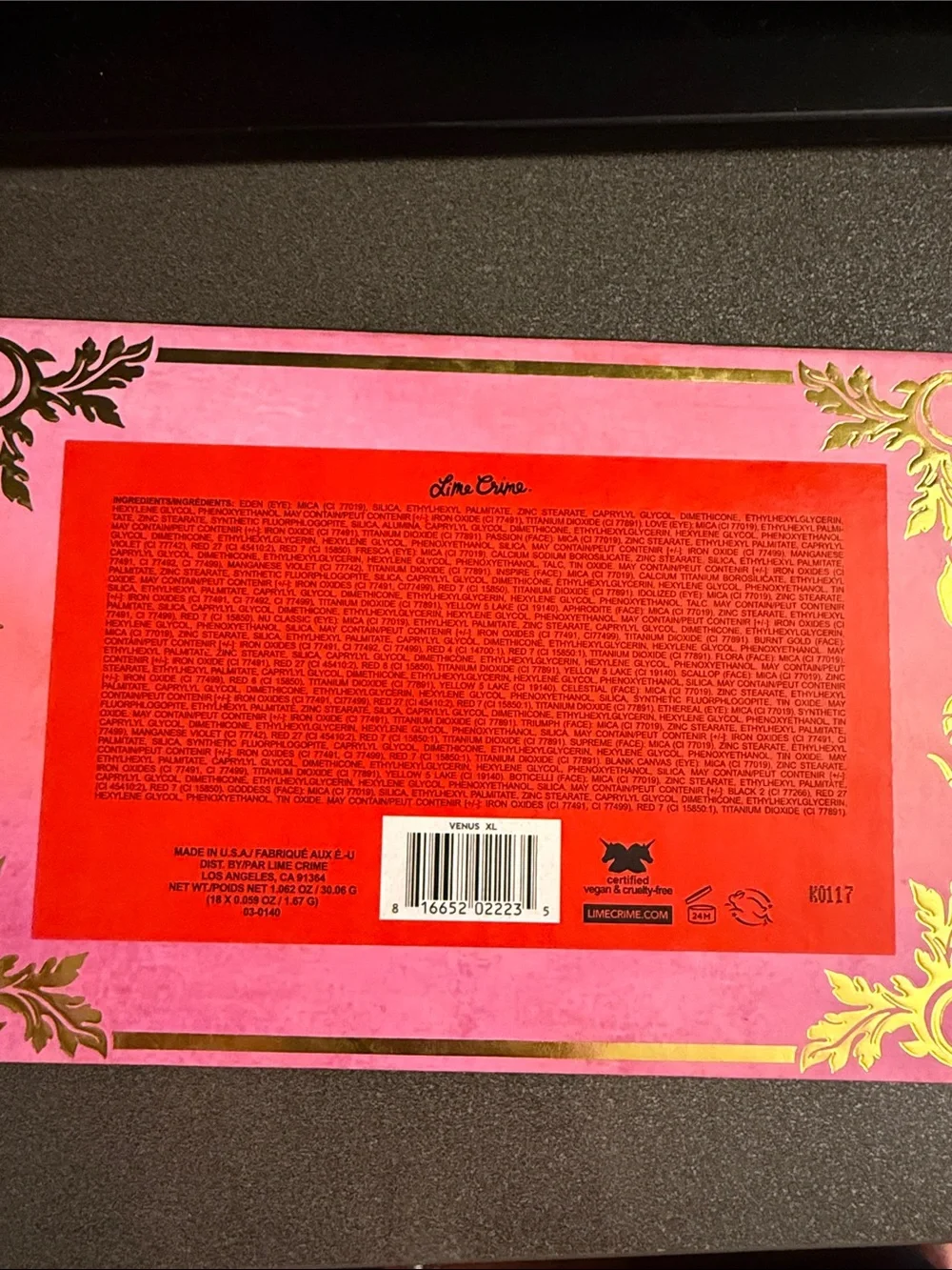 Lime Crime Venus XL Eyeshadow Palette